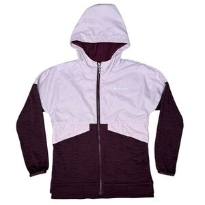 Columbia Girl’s Out-Shield Dry Fleece Jacket M 10/12 Hooded Pockets